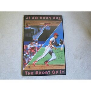Barry Larkin Nike The Long & Short of it Signed Autograph Poster Cincinnati Reds